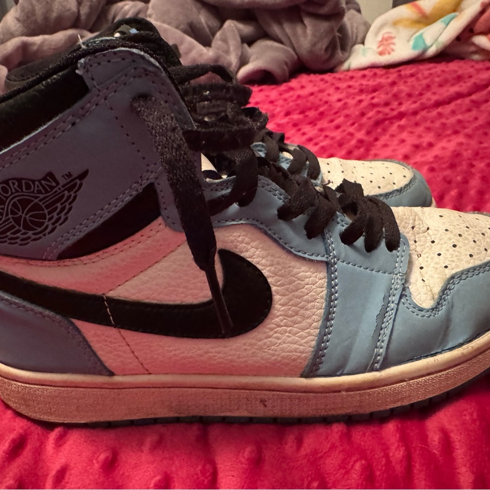 Jordan Blue and Black High-Top Sneakers
